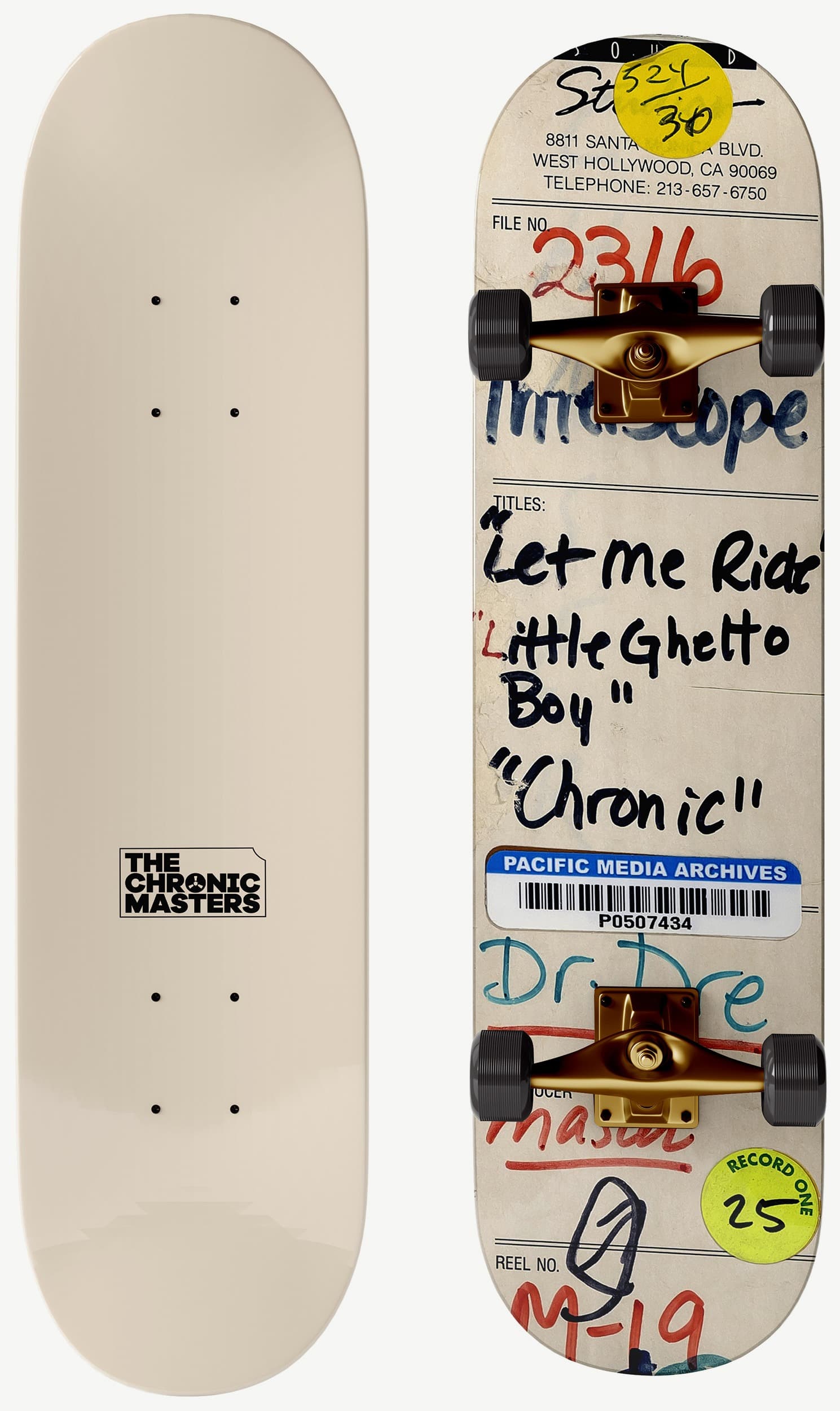 Skate deck from The Chronic Masters collector series