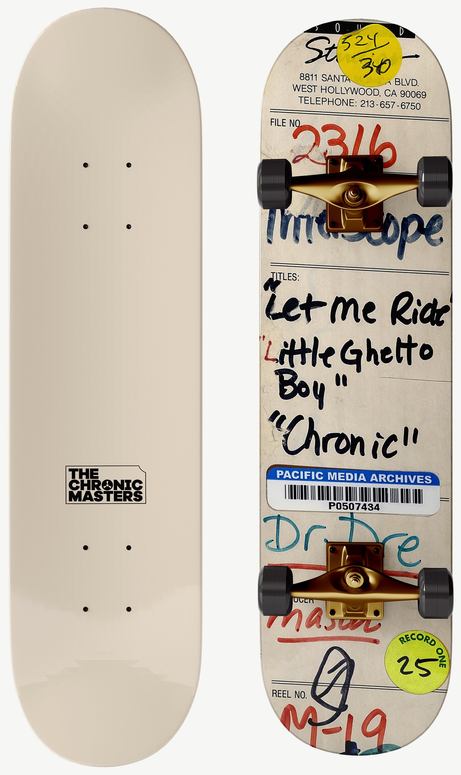 Skate deck from The Chronic Masters collector series