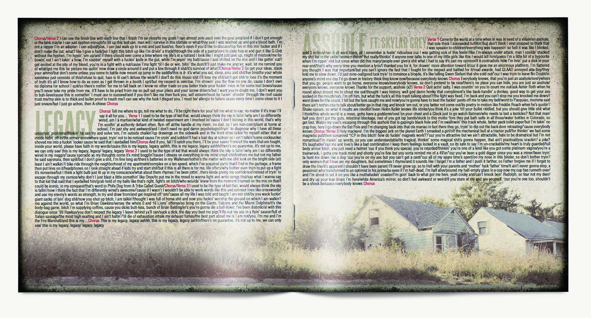 Spread from The Marshall Mathers LP 2 booklet