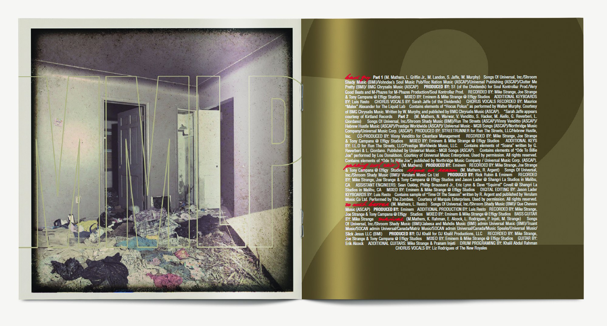 Spread from The Marshall Mathers LP 2 booklet