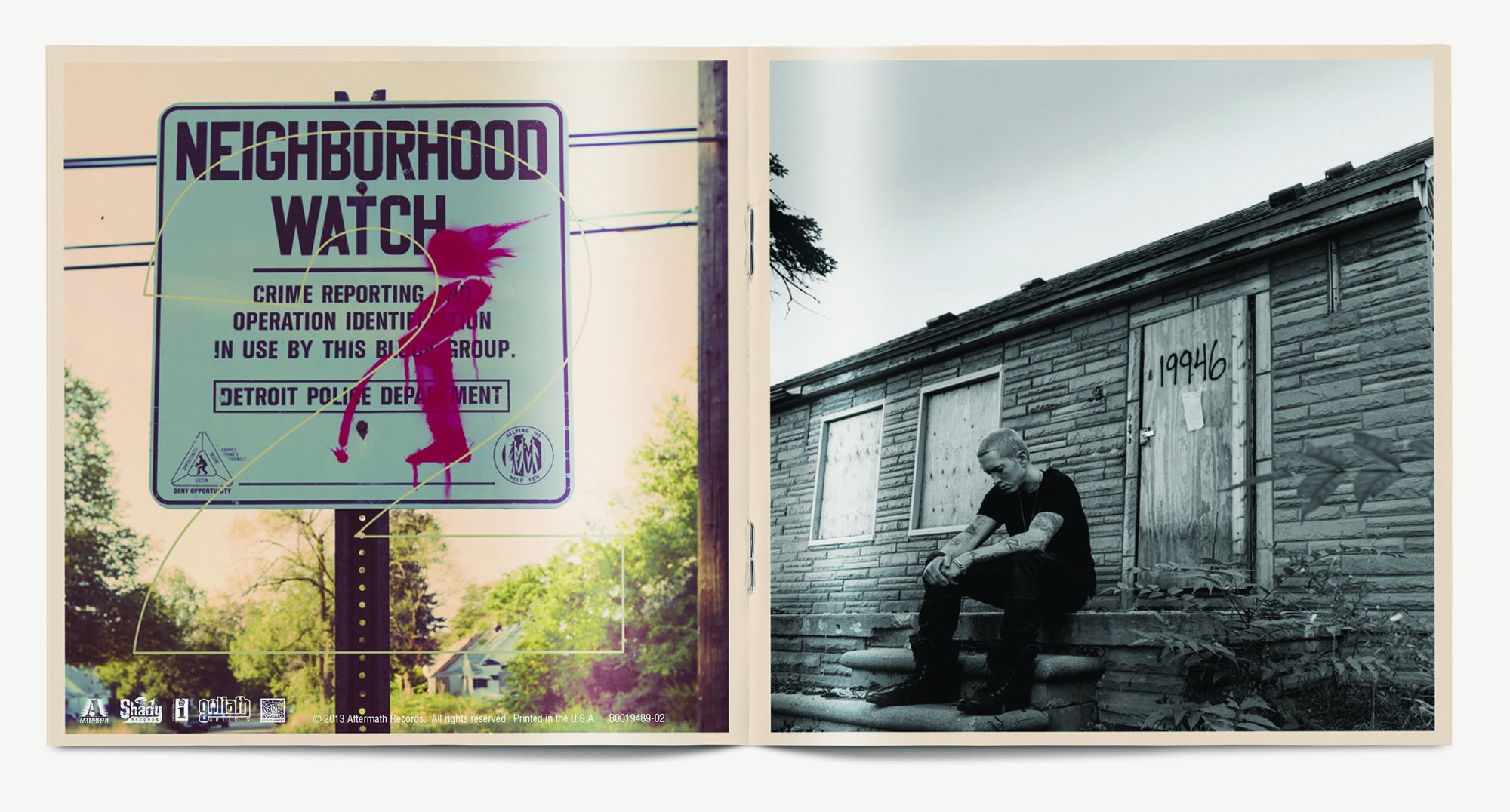 Spread from The Marshall Mathers LP 2 booklet