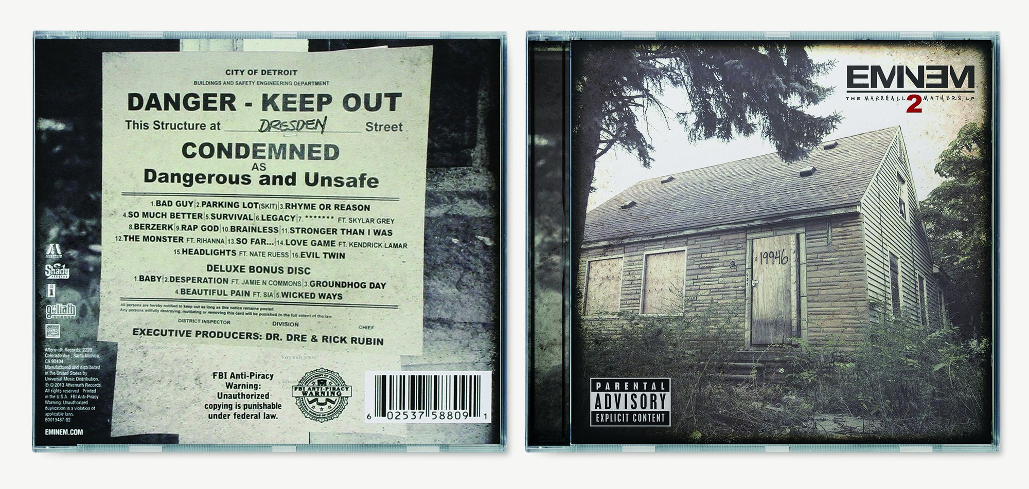 The Marshall Mathers LP 2 album packaging