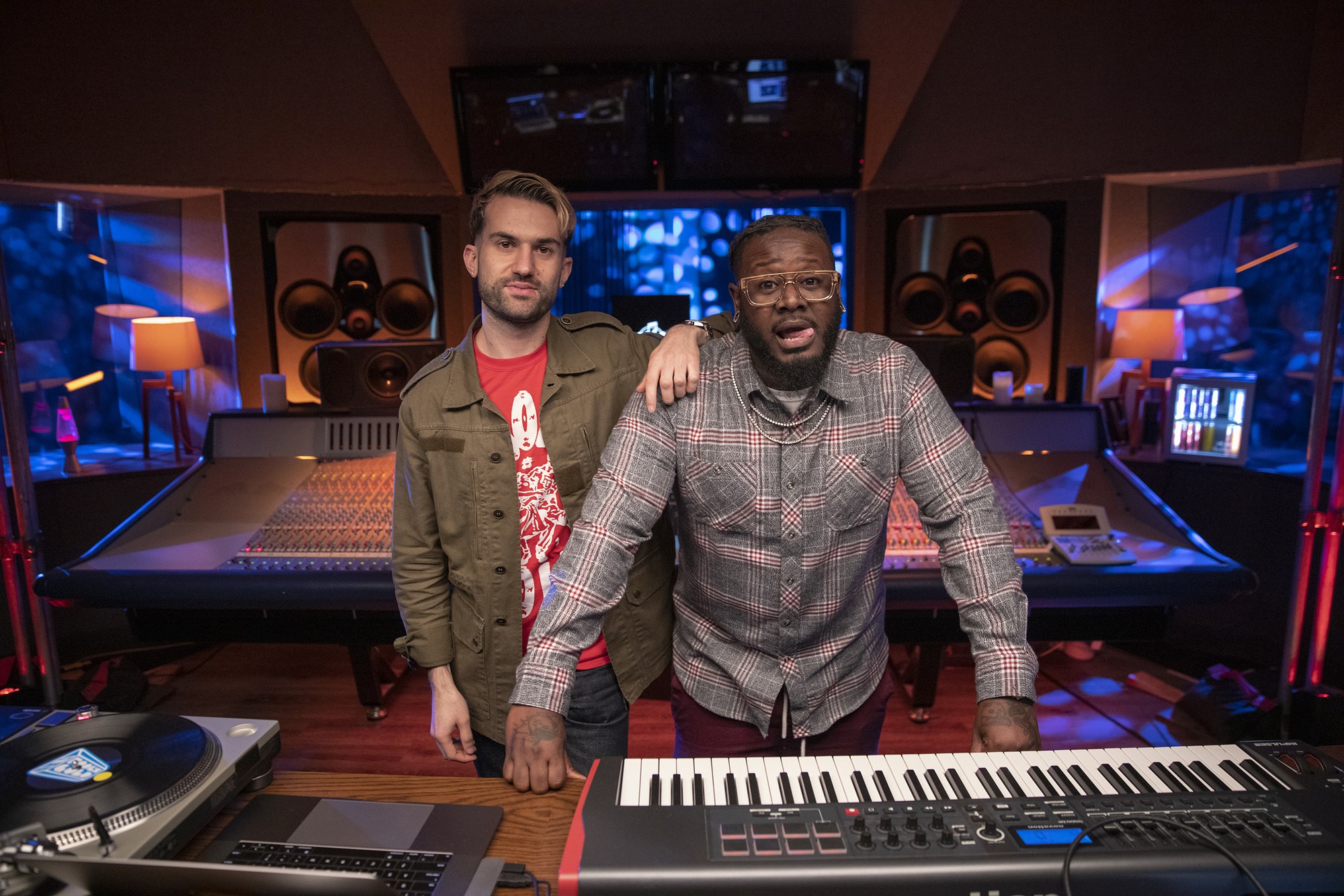 A-Trak and T-Pain in the studio for Red Bull Remix Lab