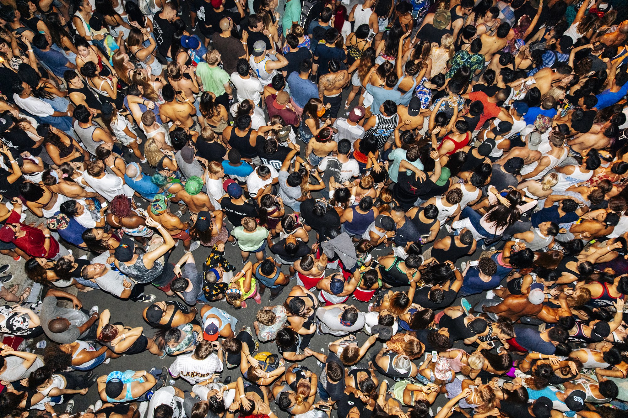 The crowd from above at Mad Decent Block Party